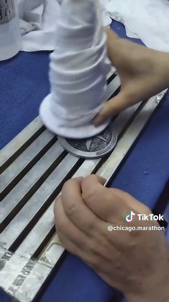 A Marathon in the making: the medals are buffed, participant packets are prepared and the streets are painted. We can’t wait to welcome you to Grant Park in 5 days.