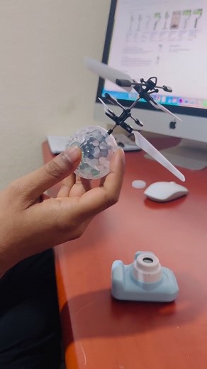 Induction Flying Ball Suspended Aircraft With Light And Color Changing USB Rechargeable Flying Toy | London BD TV