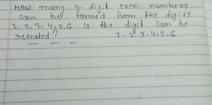 How many 3. digitformedSambe1, 2, 3, 4,5,6repeated?even.... | Filo