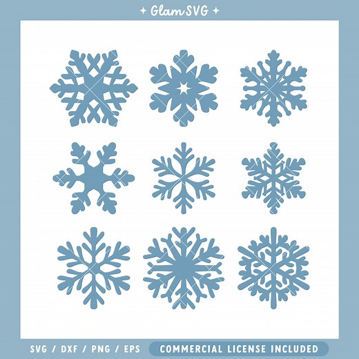 Snowflakes SVG Bundle | Winter SVG Cut Files for Cricut | Digital Download - Etsy