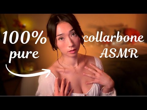 100% Pure Collarbone Tapping ☺️✨ No Talking ASMR for Relaxation, Sleep, Studying, Gaming (looped)