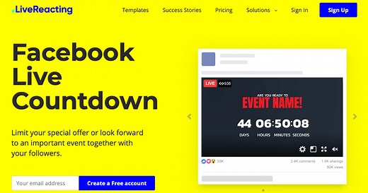 Countdown Timer for Facebook, Youtube, Twitch Live stream