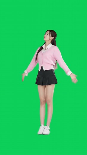 Female Dance Video with Green Screen Background