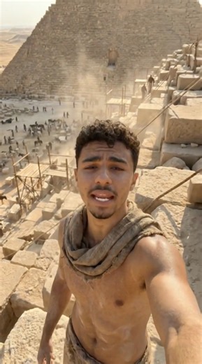 انهم اشخاص لديهم قوه غير عاديه في حمل الاحجار لبناء الاهرامات!!