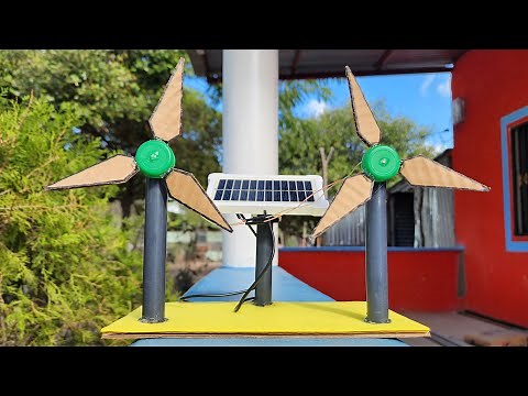 Increíble maquete con turbina usando panel solar | Proyecto escolar
