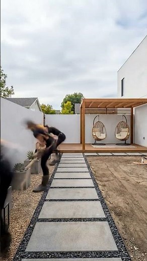 Backyard Transformation BEFORE & AFTER with Modern Patio Build