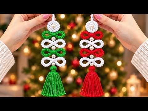 ⚡WOW 🎄⚡Easy CHRISTMAS Crochet Tree Ornament Tutorial | 💫DIY Christmas Decor Trending Crochet Tree