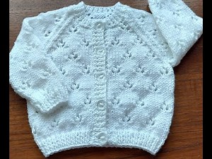 #53, Full Tutorial 16in Rosebud Lace Cardigan, Sheila's Just Knitting