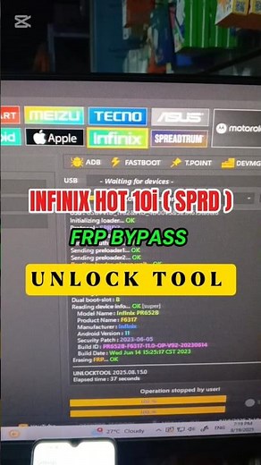 Infinix Hot 10i ( X658B/X658E ) SPRD Frp Bypass Unlock Tool #foryou #shorts #frp #Unlocktool #frpシ