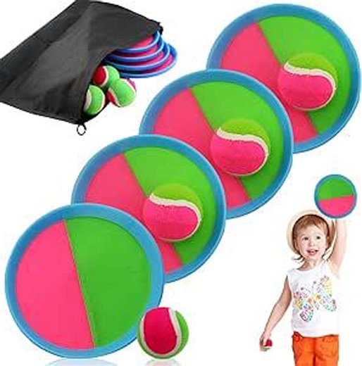 Kids Toss and Catch Ball Game Set, Outdoor Velcro Paddle Game, Beach Yard Travel Toy, Family Party Game With Bag - Etsy