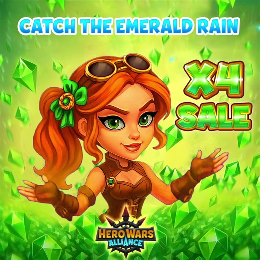 ⏳ Don’t miss the x4 wave! More Emeralds, faster upgrades, bigger wins!  | Hero Wars: Alliance | Facebook