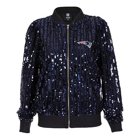 Officially Licensed NFL Women's Sequin Jacket from Fabgating by Cucé - Patriots | HSN