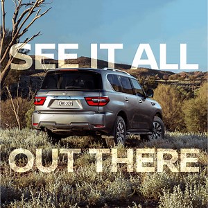 See the unseen. Patrol’s Intelligent Around-View Monitor^ gives you eyes all around – perfect for squeezing into tight spots, whether in the city or at basecamp. Nissan Patrol. It’s Out There. Plus, it comes with Australia’s only 10 year, 300,000km warranty when servicing with Nissan*. *Whichever occurs first. T&C's apply. See Nissan.com.au/warranty for full details. ^Driver’s aid only and should not be used as a substitute for safe driving practices. Always monitor your surroundings when drivin