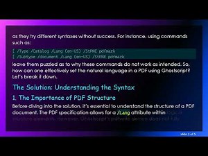 How to Use Ghostscript to Set Natural Language in PDF Metadata