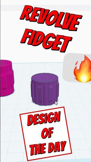 A Slick Sketch Revolve Fidget 3D Printed Tinkercad Projects 💯🔥
