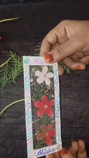 Easy and creative ways to turn cardboard into beautiful bookmarks with natural flowers (Part-2)