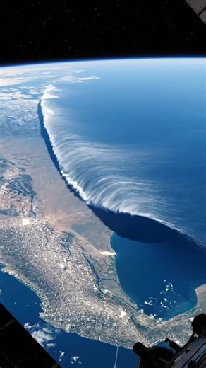 466K views · 2K reactions |  Caught From Space Station: Tsunami...