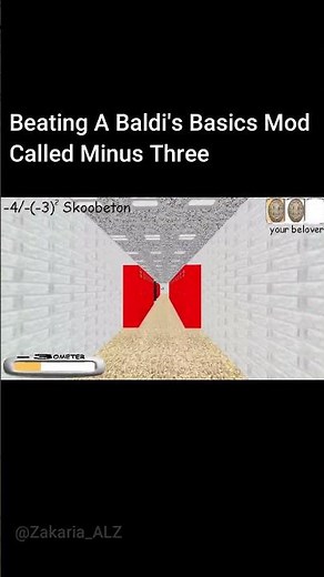 Beating A Baldi's Basics Mod Called Minus Three Part 5