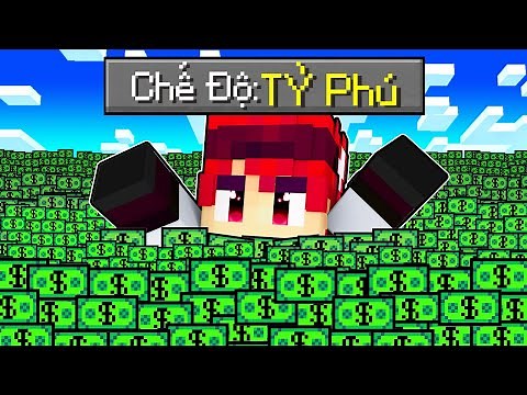Hachi Thử Thách 24 Giờ Bật Chế Độ Tỷ Phú Trong Minecraft