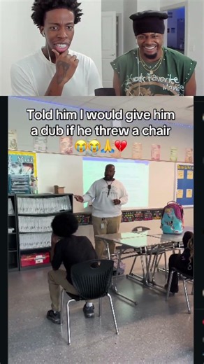 he even made the teacher laugh with that