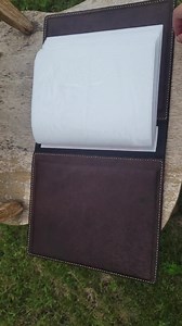 Custom Leather Photo Album / Personalized Handmade Photo Album / Carved Drawing of Your Cabin, Landscape, House, Wedding Church, School - Etsy