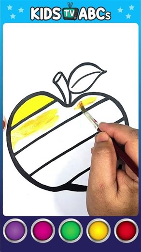 How to draw a Apple || Apple Drawing easy step by step simple drawing || Drawing Apple step by step