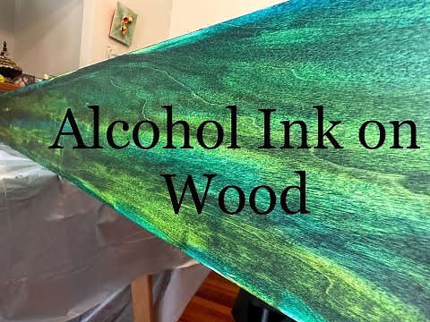 Alcohol Ink on Wood