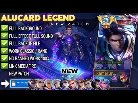 REVAMPED Script Skin Alucard Legend - Obsidian Blade No Password | Full Effect Voice | Patch Terbaru