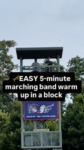💯 Warm ups don’t have to be complicated to be effective. Copy this 5-minute warm up we did in a block of 350 band members with Clemson University Tiger Band before a gameday rehearsal! ✅Dynamic warm ups can be done across the floors or in place depending upon space available.✅ Moving your body increases blood flow to the major muscle groups you use when you march.✅ Take your body through its full range of motion to improve muscle flexibility and joint mobility.✅ Consistency in warm ups and work