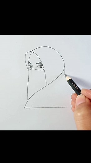 Easy Girl Drawing Tutorial for Muslim Artists