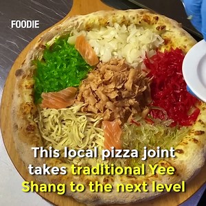 46K views · 1K reactions | This local pizza joint makes Yee Shang Cheese Pizza topped with abalone and salmon  | KL Foodie | Facebook