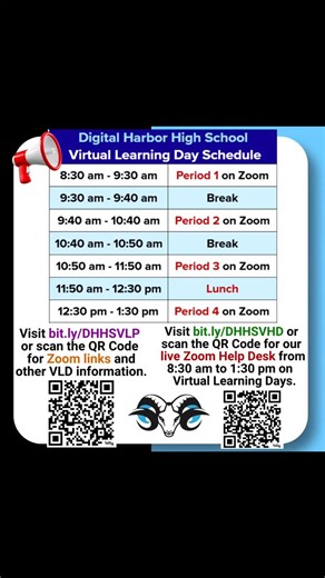 Digital Harbor High School | Virtual Learning Schedule for Thursday, January 29th Link in bio | Instagram