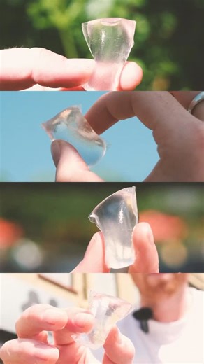 Notpla on Instagram: "Meet Ooho – the edible bubble that started it all. 🌍 Born from a student project, made from seaweed, and designed to disappear without a trace – Ooho was Notpla’s first answer to a question the world wasn’t asking loudly enough: What if packaging didn’t have to last forever? Here’s a taste of what the ‘Ooho moment’ really feels like – the name, the reaction, the surprise. Ooho! 💧 From going viral to producing 30 million units (and counting) with our partner 