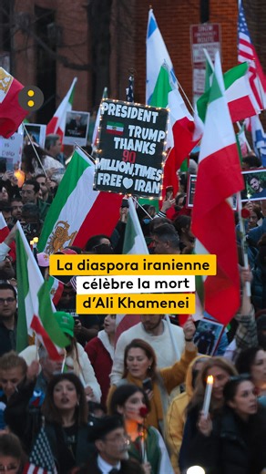 La diaspora iranienne célèbre la mort du guide suprême iranien Ali Khamenei, tué dans l'attaque israélo-américaine menée samedi 28 février. Aux États-Unis, au Canada, en Allemagne, les Iraniens sont descendus dans les rues pour laisser éclater leur joie. | Franceinfo