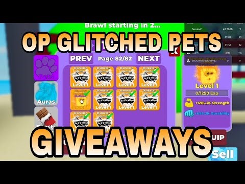 GLITCHED PETS GIVEAWAY ON PUB - Muscle Legends