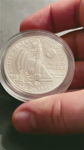 christopher columbus 1992 commemorative silver dollar #commemorativecoin #silvercoin #silverdollar