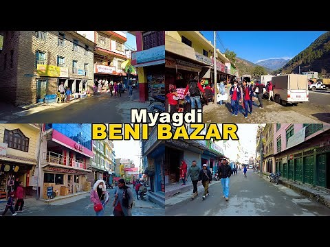 Walking in Beni Bazar, Myagdi 🇳🇵 - Gandaki Province Nepal 4K