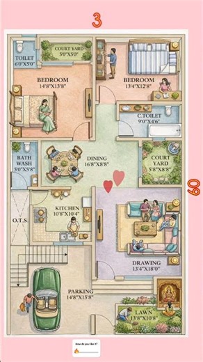 family house plan #civilengineering​ #house​ #design​