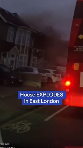 Terrifying moment house EXPLODES in East London
