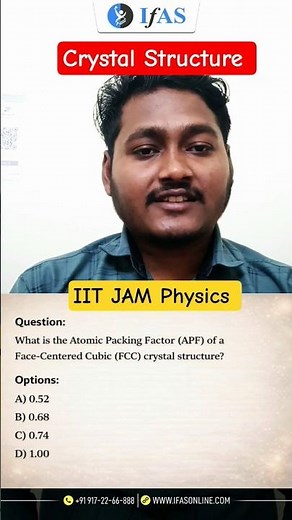 Crystal Structure | Fcc Lattice | IIT JAM Physics | IFAS