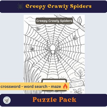 Creepy, Crawly Spider Puzzle Pack (Grades 4–7), Reading, Vocabulary & Puzzles