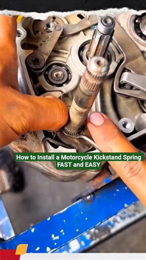 How to Install a Motorcycle Kickstand Spring FAST and EASY #shorts #mechanic