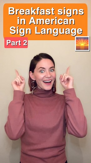 Breakfast signs in ASL - Part 2. To learn more check out the link in our bio. #americansignlanguage #learnasl #asl