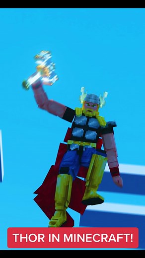 I added THOR to minecraft! #minecraft #thor #marvel #hardcore #100days #fyp #LetsPlay