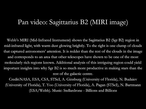 Pan video: Sagittarius B2 (MIRI image)