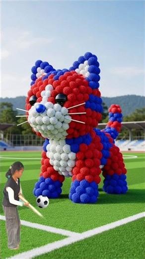 Ready Go ⚽ the mascot vibrato assistant Cat 😺 #shorts