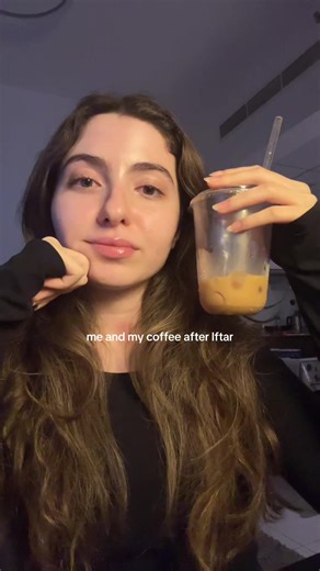 Enjoying Iced Coffee After Iftar