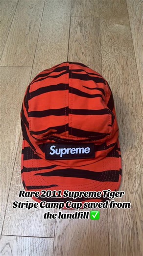 Unique Vintage Supreme Tiger Stripe Camp Cap for Sale