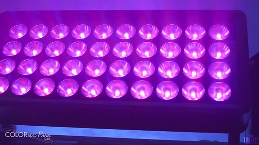 Introducing the new CHAUVET Professional COLORado Panel Q40, an astoundingly bright and rugged IP65-rated rectangular wash light with adjustable beam angles and flawless edge-to-edge color mixing from its 40 15 W RGBW LEDs. #CHAUVETProfessional #StageLights #ProductionDesign #StageDesigner #LightDesign #StageLighting #ConcertLighting #IP65 #COLORado | CHAUVET Professional