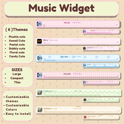 Lofi Stream Music Widget: Twitch Stream Overlay (digital Download) - Etsy